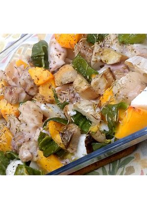柿と鶏肉のオーブン焼き★動画あり★-レシピのメイン写真