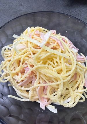 ハムと玉ねぎのサラスパ-レシピのメイン写真