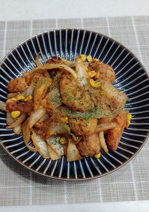 ポテトと肉団子のケチャップ炒め-レシピのメイン写真