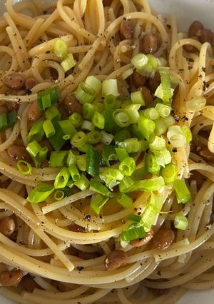 卵なし！納豆パスタ-レシピのメイン写真