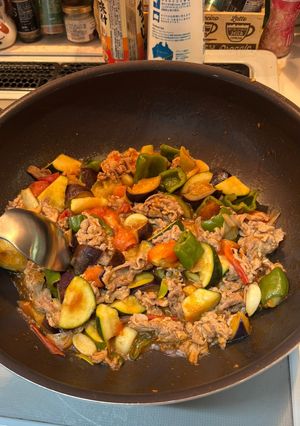 サッパリ夏野菜の豚バラ酢豚-レシピのメイン写真