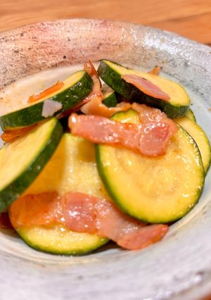 ズッキーニとベーコンのバター醤油炒め-レシピのメイン写真