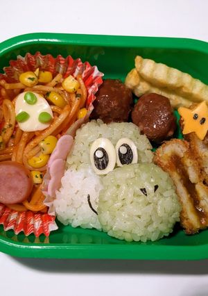 マリオキャラ弁　ヨッシー-レシピのメイン写真