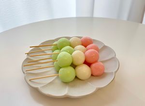 簡単　白玉粉と砂糖だけで三色団子-レシピのメイン写真