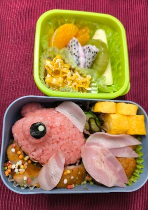 出目金弁当☆お魚(金魚)キャラ弁-レシピのメイン写真