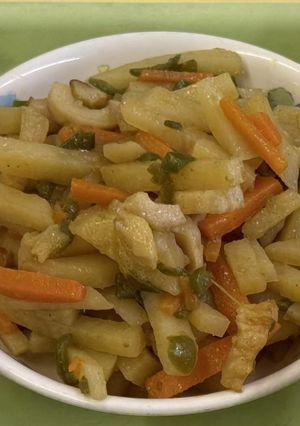 園給食　じゃがいものカレーきんぴら-レシピのメイン写真