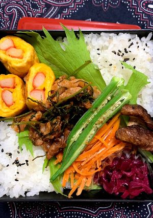 9/7ﾖｯﾁｬﾝ☆おかひじきと豚肉炒め-レシピのメイン写真