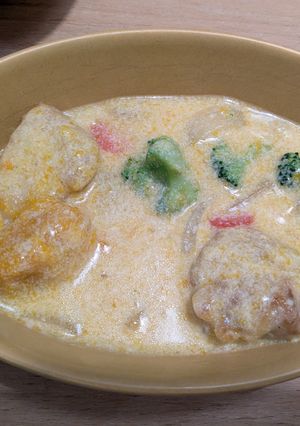 簡単！片栗粉でとろ～りかぼちゃシチュー-レシピのメイン写真