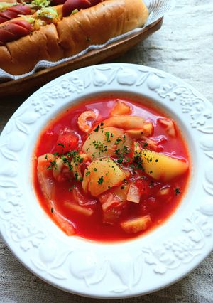 食べるスープミネストローネ風（じゃがいも-レシピのメイン写真