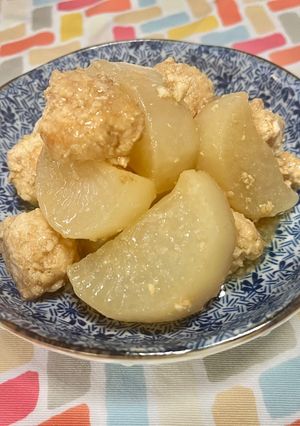 超簡単☆大根と鶏だんごのオイマヨ煮♪♪-レシピのメイン写真