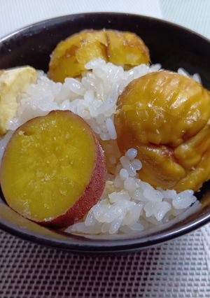 栗とお芋のほっこり炊き込みご飯-レシピのメイン写真