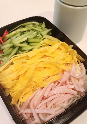 スープジャー弁当！そうめんで冷やし中華-レシピのメイン写真