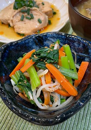 電子レンジだけで✴︎3色ナムル-レシピのメイン写真