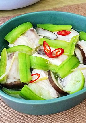 ＼大同電鍋レシピ／ヘチマと鯛の豆腐煮-レシピのメイン写真