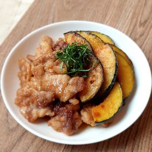 かぼちゃと豚こま肉の南蛮漬け