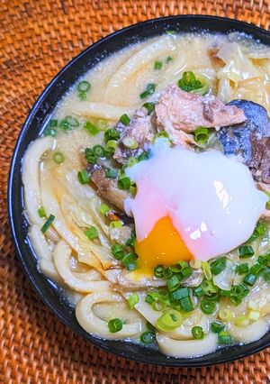 鯖缶豆乳味噌煮込みうどん-レシピのメイン写真
