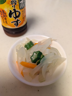 玉ねぎ、オクラ、人参のポン酢和え-レシピのメイン写真