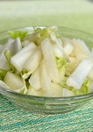 切るだけ！白菜と梨のシンプルサラダ🥗-レシピのメイン写真
