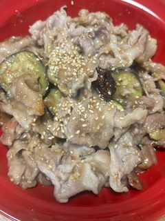 豚茄子の味噌生姜炒め-レシピのメイン写真