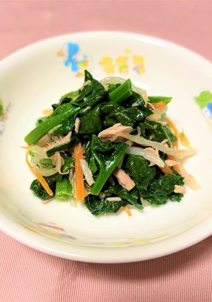 保育園給食★ほうれん草のツナ和え-レシピのメイン写真
