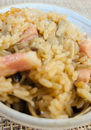 ゴボウとベーコンの炊き込みご飯-レシピのメイン写真