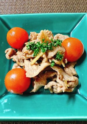 プチトマとん(🐷)のしょうが焼き🤣-レシピのメイン写真