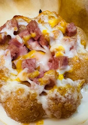 スパム&卵&チーズの焼きポンデリング🍩-レシピのメイン写真
