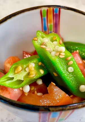 トマトとオクラのポン酢和え-レシピのメイン写真