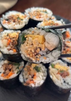 韓国風海苔巻き！金ごま香ばしキンパ-レシピのメイン写真