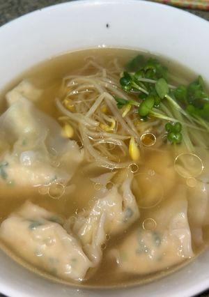 お父さんのまかない『雲呑と子大豆もやし』-レシピのメイン写真