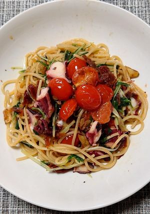 ヨウサマの減塩タコのパスタ-レシピのメイン写真
