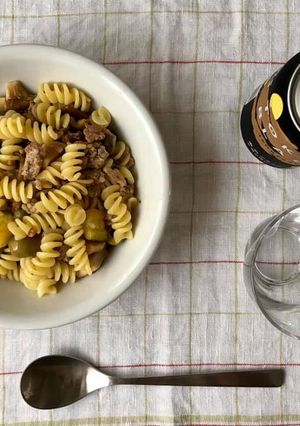 ズッキーニとエリンギと挽肉のパスタ-レシピのメイン写真