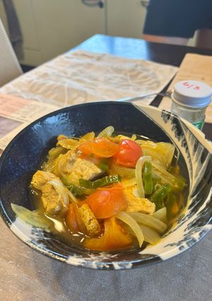 和風トマトカレーそば-レシピのメイン写真