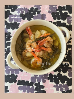 海老にんにくのオイル煮(アヒージョ)-レシピのメイン写真