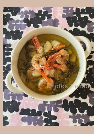 海老にんにくのオイル煮（アヒージョ）-レシピのメイン写真