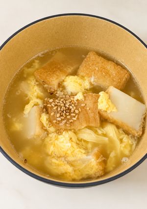 ふわとろ卵と厚揚げの中華スープ-レシピのメイン写真