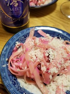 【おつまみ】しば漬けとチーズの冷製パスタ-レシピのメイン写真