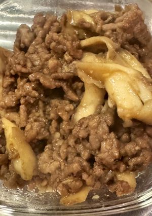 まいたけ×合いびき肉味噌風-レシピのメイン写真