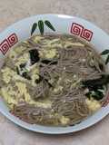 簡単★和風かきたまワカメスープ蕎麦