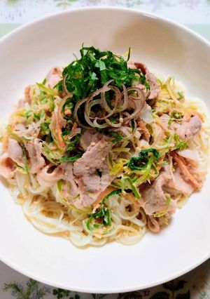 暑い日に食べたい夏の夕飯明太豚しゃぶ素麺-レシピのメイン写真