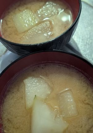 簡単★晩御飯！冬瓜のお味噌汁-レシピのメイン写真