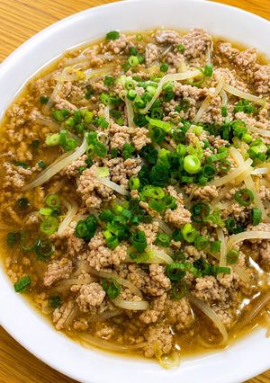 もやしと豚ひき肉のとろみあんかけ-レシピのメイン写真