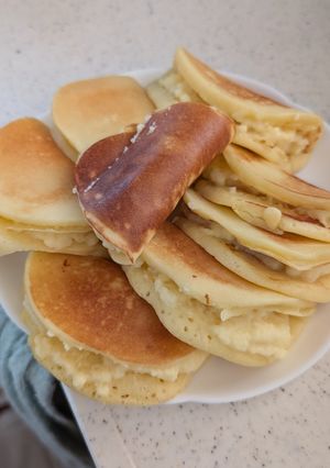 絶品スイーツ！カスタード巻きパンケーキ-レシピのメイン写真