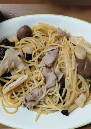 豚肉とキノコたっぷりの和風パスタ-レシピのメイン写真