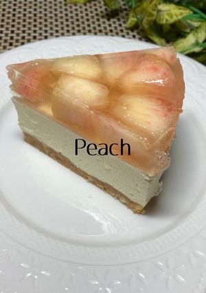 2層の桃のチーズケーキ-レシピのメイン写真