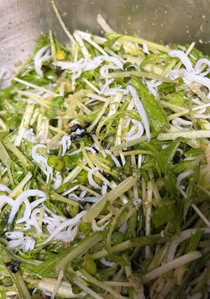 簡単！洗い物も節約！大人気の水菜サラダ-レシピのメイン写真