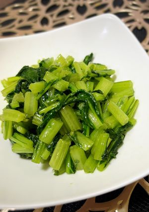 カブの葉の炒め物　-レシピのメイン写真