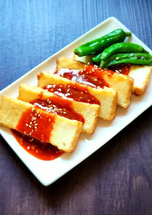 ヘルシーメイン☆甘辛胡麻だれ厚揚ステーキ-レシピのメイン写真