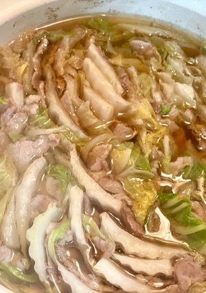 簡単！白菜と豚肉のミルフィーユ鍋♪-レシピのメイン写真