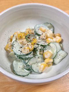 超簡単 材料2つ きゅうりコーンサラダ-レシピのメイン写真